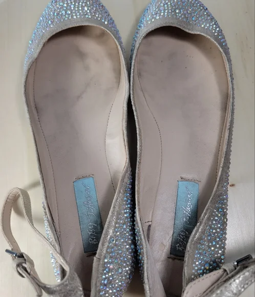 Betsey Johnson Joy Champagne Rhinestone Ballet Flats Womens Size 7.5 - Picture 10 of 10